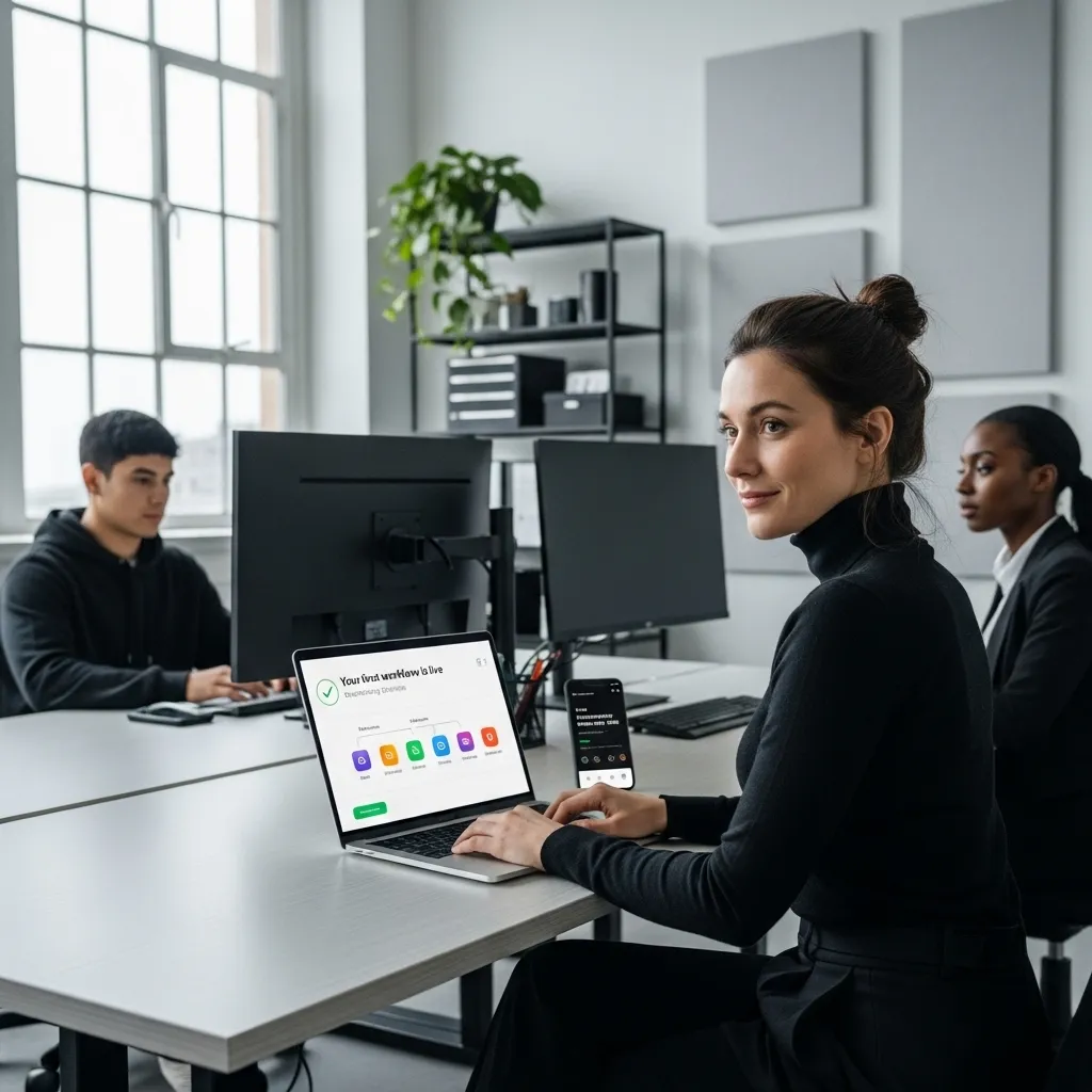 Usuario experimentando una atención fluida y satisfactoria