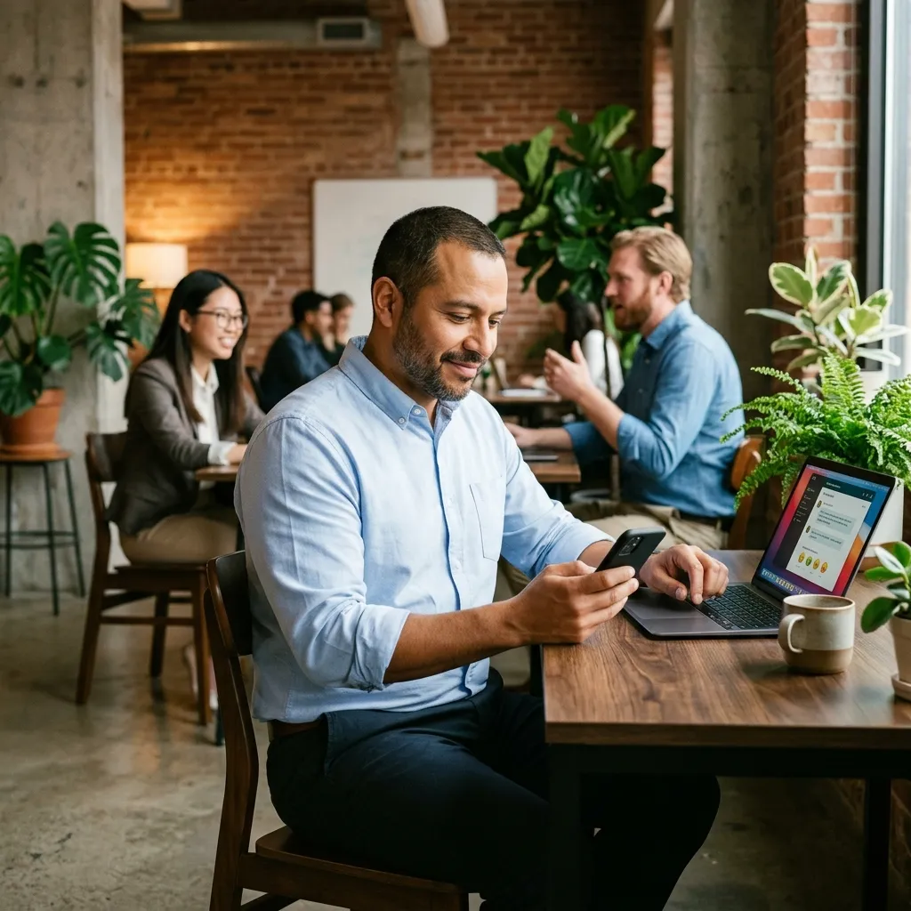 Agente brindando gran experiencia desde el celular