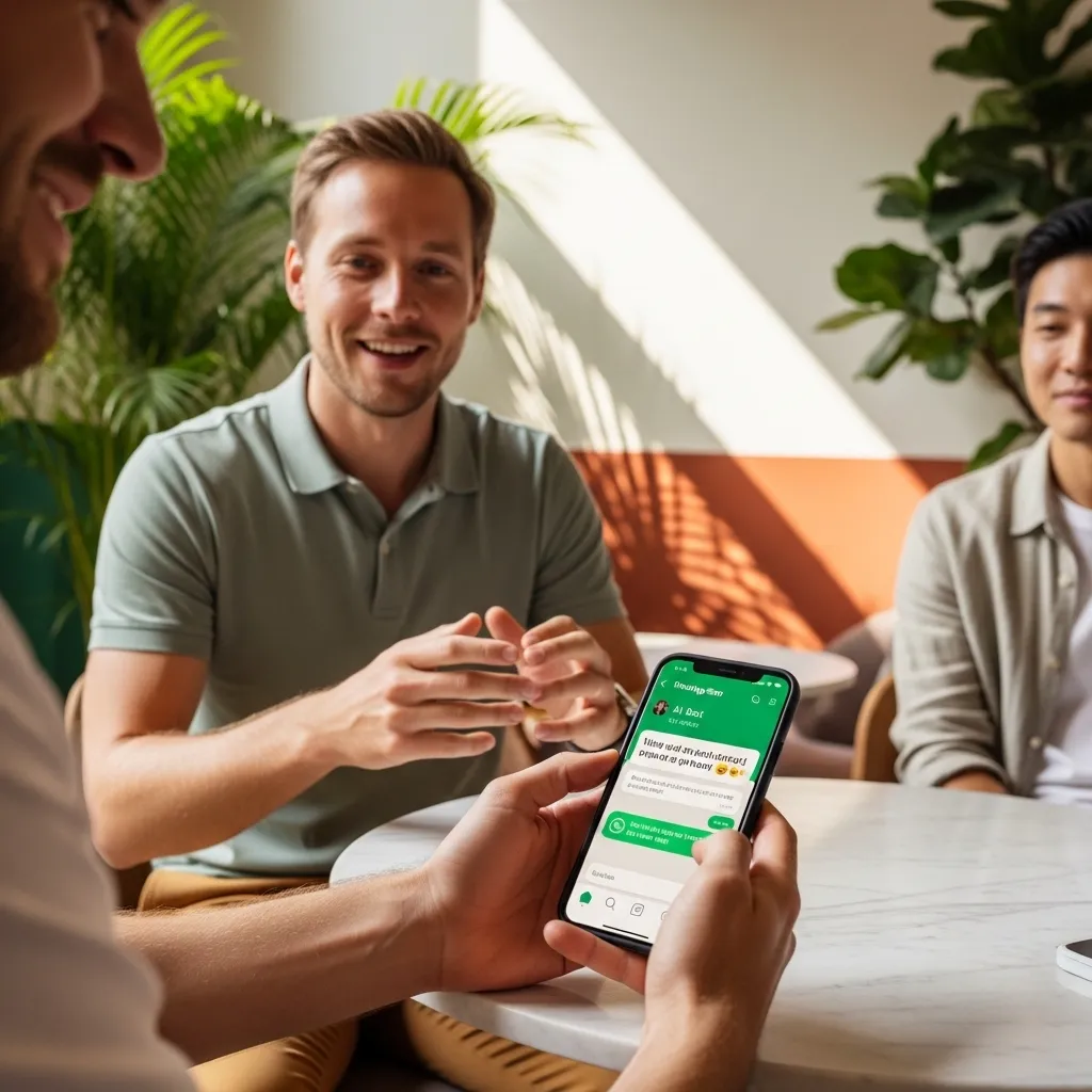 Agente de soporte utilizando herramientas de IA en su móvil