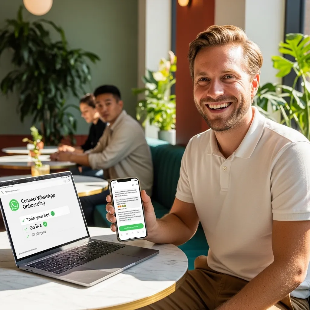 Usuario interactuando de forma positiva con una IA